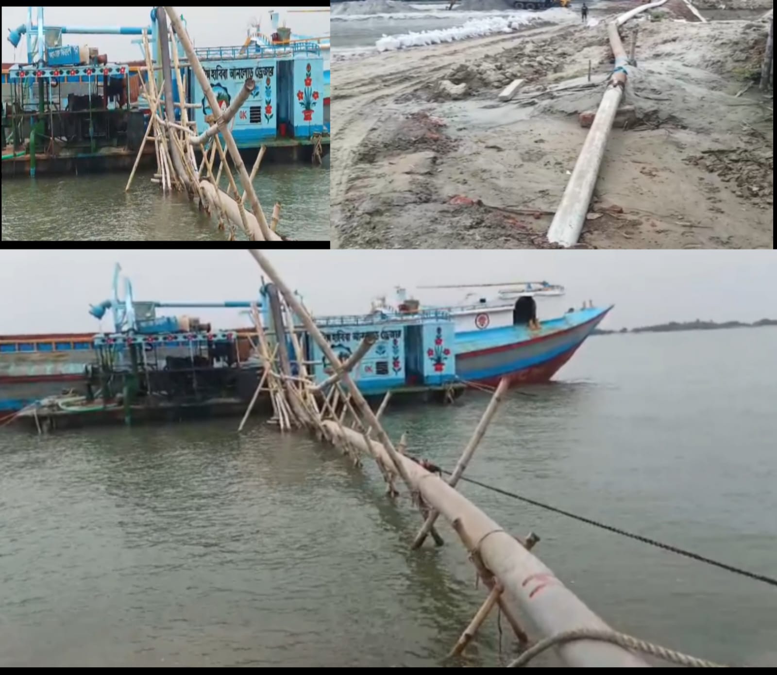 সুন্দরবন সংলগ্ন খোলপেটুয়া ও কপোতক্ষ নদী এখন বালু লুটকারীদের দখলে, বেড়ীবাঁধের ২০ স্থানে ভাঙ্গন, আতংকে ৩০ গ্রাম