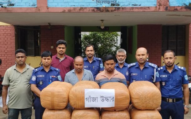 কাহারোলে ৮৮ কেজি গাঁজাসহ দুই কারবারি আটক