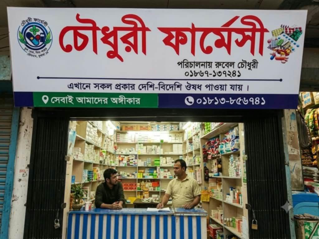 গ্রাহকদের সেবাই আমাদের মূল অঙ্গীকার, এই স্লোগানকে সামনে রেখে শুভ উদ্ভোধন হলো মিয়াবাজার চৌধুরী ফার্মেসী